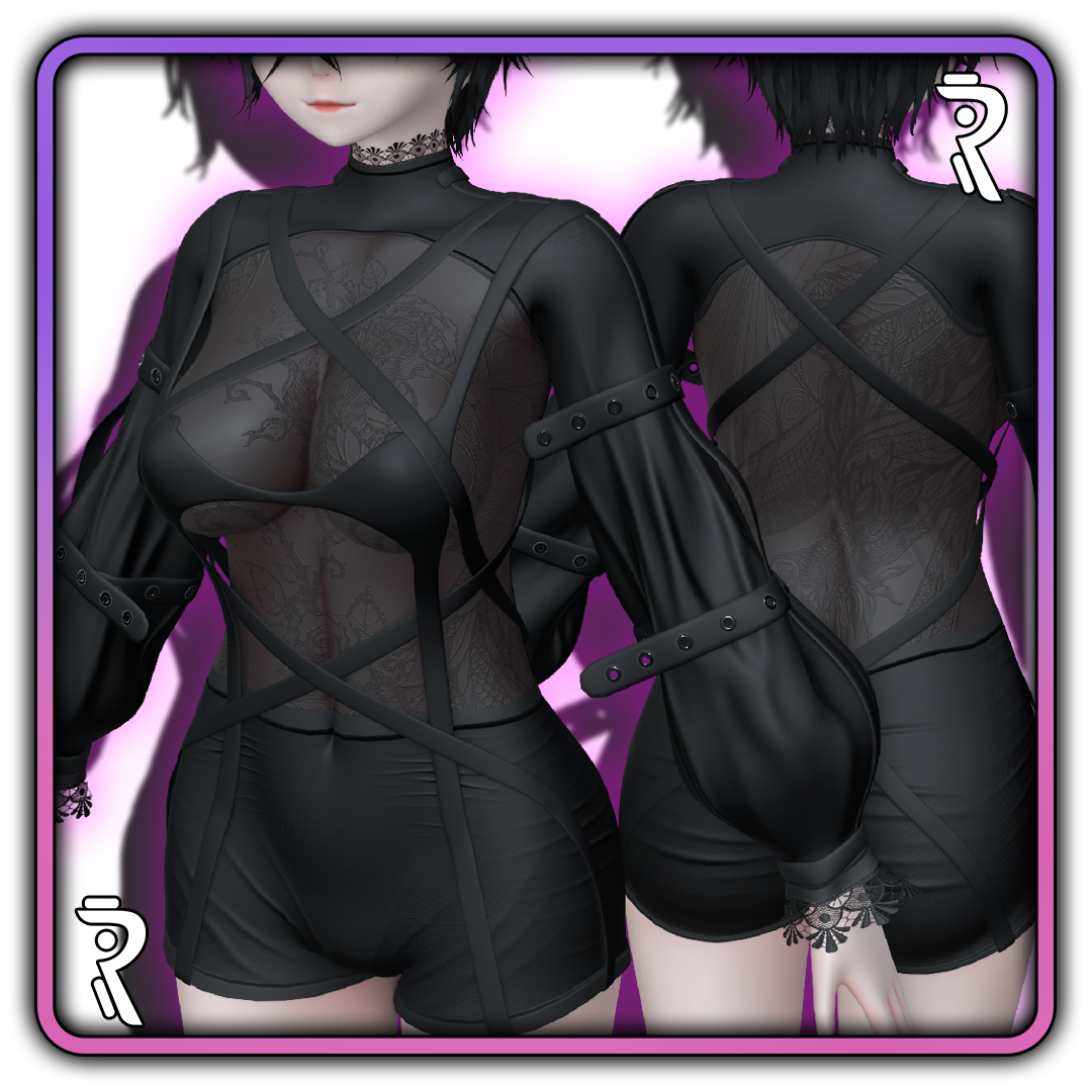 Gothic Strappy Bodysuit