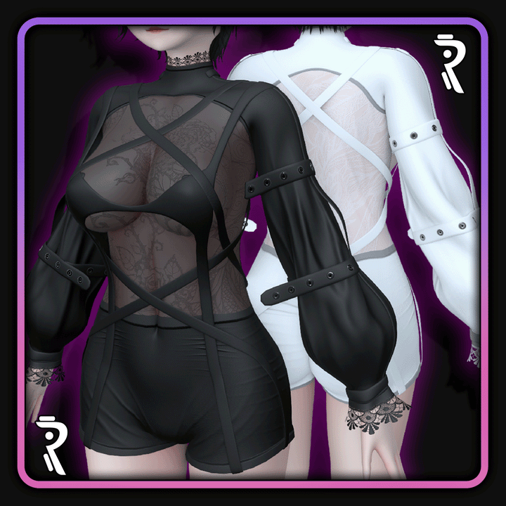 Gothic Strappy Bodysuit